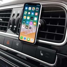 img 3 attached to 🚗 FH GROUP Air Vent Magnetic Phone Car Mount + Suction Cup Ring Holder (FH3033-BLACK): Ultimate Hands-Free Solution for Your Phone in the Car!