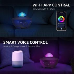 img 2 attached to 🌌 Bedroom Star Light Projector - Galaxy Projector with LED Nebula Ocean Wave Night Light, Bluetooth Music Speaker, Remote Control & Timing, Ceiling Star Light Projector for Kids Room