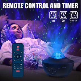 img 3 attached to 🌌 Bedroom Star Light Projector - Galaxy Projector with LED Nebula Ocean Wave Night Light, Bluetooth Music Speaker, Remote Control & Timing, Ceiling Star Light Projector for Kids Room