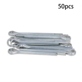 img 2 attached to MroMax 50Pcs Total Length 30Mm Pin Width 3Mm Stainless Steel Spring Cotter Clip Pin R Shape Hardware Fastener Clip Key Silver Tone