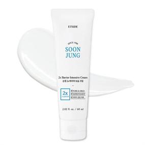 img 4 attached to 🌿 ETUDE SoonJung 2x Barrier Intensive Cream 60ml (21AD) - Hypoallergenic Shea Butter Hydrating Facial Cream for Sensitive Skin, Panthenol for Water-Oil Balance and Healing Damaged Skin - K-beauty