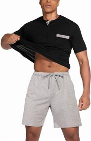 img 2 attached to 🌙 Comfortable and Stylish Ekouaer Men's V Neck Sleepwear: Ideal Nightwear for Sleep & Lounge