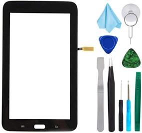 img 4 attached to High-Quality Black Touch Screen Digitizer for Samsung Galaxy Tab 3 Lite 7.0 - Glass Replacement for SM-T110 T110 (No Speaker Hole, Tools & Adhesive Included)