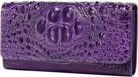 img 1 attached to 👜 PIJUSHI Crocodile Embossed Leather Women's Organizer Handbags & Wallets