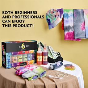 img 2 attached to 🎨 Magicfly 84 Pack Tie Dye Kit: Vibrant 6 Colors Fabric DIY Kit for Kids and Adults. One-Step Tie Dye Experience for Summer Camps, Parties, School Events, Family Reunions, and Group Activities
