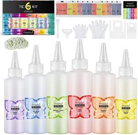 img 4 attached to 🎨 Magicfly 84 Pack Tie Dye Kit: Vibrant 6 Colors Fabric DIY Kit for Kids and Adults. One-Step Tie Dye Experience for Summer Camps, Parties, School Events, Family Reunions, and Group Activities
