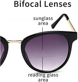 img 2 attached to VVDQELLA UV400 Bifocal Reading Sunglasses: Stylish Retro Outdoor Bifocal Readers