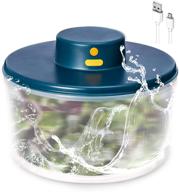 🥗 bornku electric salad spinner 3l - usb chargeable, vegetable washer with bowl - lettuce cleaner and dryer - easy water drain system - compact storage - bpa free and simple to use logo