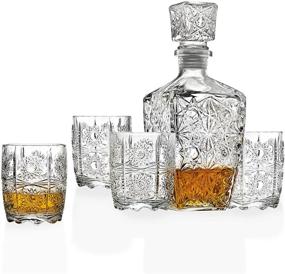 img 3 attached to Exquisite Five Piece Whiskey Decanter and Glasses Set: Elevate Your Whiskey Experience