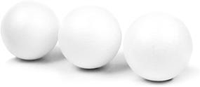 img 2 attached to 🔵 Premium Craft Foam Ball Set – Smooth Styrofoam Polystyrene Balls for Crafts (3" – 12 Balls)