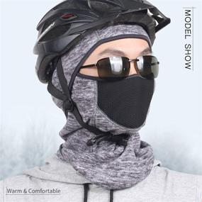 img 3 attached to ❄️ Windproof Balaclava Face Mask - Cold Weather Ski Mask Tactical Hood for Men & Women: Ideal for Motorcycling & Snowboarding