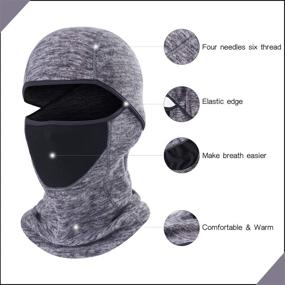 img 2 attached to ❄️ Windproof Balaclava Face Mask - Cold Weather Ski Mask Tactical Hood for Men & Women: Ideal for Motorcycling & Snowboarding