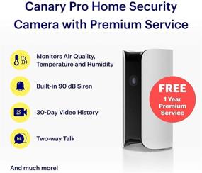 img 3 attached to 🏠 Камера заботы Canary Pro для внутреннего домашней безопасности: Премиум-сервис (1 год бесплатно), сирена 90 дБ, мониторинг климата, двусторонняя связь, видеоистория 30 дней, обнаружение движения, 1080p HD, совместимость с Alexa и Google, детский монитор