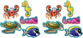 img 3 attached to 🌊 Vibrant Multicolor Beistle Under The Sea Creatures Mini Cutouts - 5 Inch