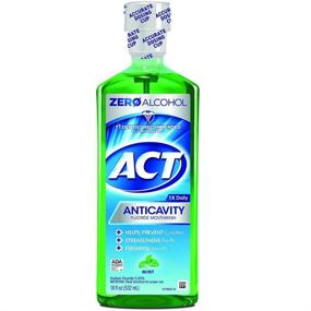 img 1 attached to ACT Alcohol-Free Mint Fluoride Mouthwash, 18-Ounce Bottle (Pack of 3) - Anticavity Formula