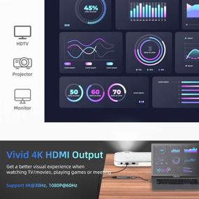 img 1 attached to 🔌 WALNEW 7-in-1 USB C Hub: MacBook Pro Adapter with 4K HDMI, USB 3.0 Ports, SD/TF Card Reader, 100W PD Dock – Ideal for iPad Pro, MacBook Pro/Air