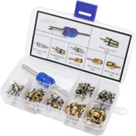 🚗 40pcs automotive air conditioning refrigeration valve core kit - r12 r134a, ocr double head dual dismantling remover tool with tire valve stem for car air conditioner logo