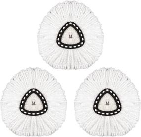 img 4 attached to 🧹 3-Pack Spin Mop Refill Replacement Heads - Microfiber Mop Head Refills for Easy Cleaning - Standard Size