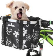 🚲 lixada bike basket: waterproof small pet cat dog carrier | front handlebar bicycle basket with quick release | easy install & detachable | folding picnic shopping bag | cycling front bag & handbag logo