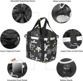 img 1 attached to 🚲 Lixada Bike Basket: Waterproof Small Pet Cat Dog Carrier | Front Handlebar Bicycle Basket with Quick Release | Easy Install & Detachable | Folding Picnic Shopping Bag | Cycling Front Bag & Handbag