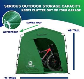 img 1 attached to 🚲 YardStash Bike Storage Tent IV - Ultimate Outdoor Shed Cover for Bikes, Lawn Equipment & Garden Tools - Waterproof, Heavy-Duty Protection from Rain, Wind, and Snow