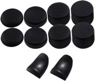 🎮 ps4 dualshock 4 controller extender + silicone thumb stick caps | enhanced grip & control for sony playstation 4, ps4 pro, and slim (black) логотип