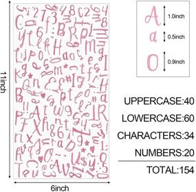 img 3 attached to 🎨 Easy DIY Crafting: 6 Sheets Heat Transfer Glitter Stickers with 924 Adhesive Iron-on Letter Number Applique for T-Shirt Clothes Bag – Black, Gold, Silver, Rose, Pink, Blue