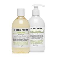 🍎 phillip adam apple cider vinegar shampoo and conditioner set - fragrance free - ph balanced formula for enhanced shine and smoothness - 12 ounces each logo