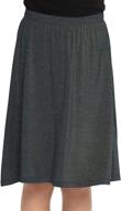👗 usa-made premium stretch youth girls' knee length flowy a-line skirt – kids' fashion logo
