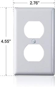 img 2 attached to 🔌 Faith Duplex White Outlet Covers Wall Plate (10 Pack) - Unbreakable Polycarbonate Thermoplastic, Standard Size, Light Switch & Plug Cover
