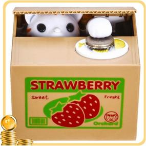 img 4 attached to 🍓 HmiL U Automatic Stealing Birthday Strawberry Cat Toy: A Delightful Surprise for Kids!