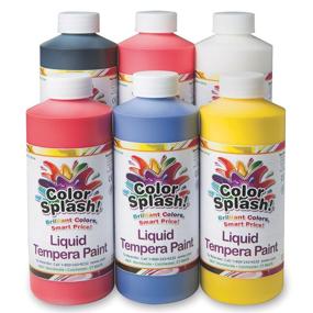 img 1 attached to S&S Worldwide - LT9 Color Splash! Liquid Tempera Paint Assortment, 16-oz. (6-Pack)