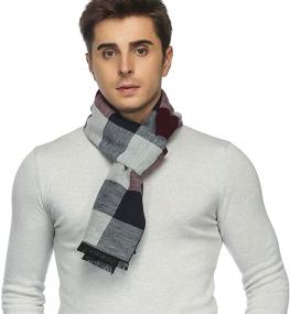 img 4 attached to 🧣 Classic Cashmere Winter Scarf for Men | Premium Men's Accessories