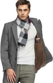 img 3 attached to 🧣 Classic Cashmere Winter Scarf for Men | Premium Men's Accessories