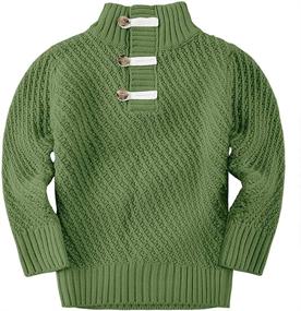img 4 attached to 👕 Hestenve Boys' Knitted Sweater with Placket Pullover - Clothing