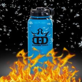 img 1 attached to 🥤 32oz Disc Golf Water Bottle by Dynamic Discs - Powder-Coated Scratch Resistant Finish, Double-Walled Vacuum Insulation, Maintains Temperature for Hot or Cold Liquids, Sweat Proof Outer Wall