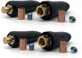 img 2 attached to 🔌 RX WELD Welding Cable Quick Connector Pair DINSE-Style (200-300 Amp, #4-#1, 35-50 SQ-MM) - 2 Set