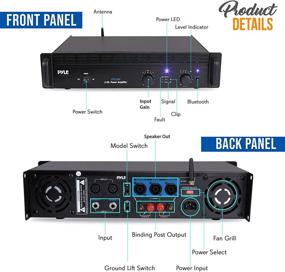 img 3 attached to 🔊 Pyle Pro PTA1000.5 - 2-канальный усилитель мощности с возможностью монтажа в стойку, профессиональный аудиоусилитель с Bluetooth, ударопрочные клеммы для подключения, светодиодные индикаторы, вентиляторы для охлаждения - 1000 Вт