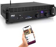 🔊 pyle pro pta1000.5 - 2-channel rack mount bridgeable power amplifier, professional audio bluetooth enabled, shockproof binding posts, led indicators, cooling fans - 1000 watt logo