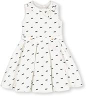 👗 hope & henry girls' sleeveless dress with waist gathering and bow detail logo