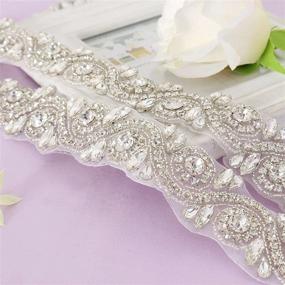 img 1 attached to 💎 Shine Bright on Your Big Day: Elegant Rhinestone Crystal Silver Women's Accessories for Wedding Bridal Belts