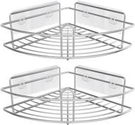 🚿 zszaua 2 pack stainless steel wall mounted corner shower caddy - adhesive shower storage organizer shelf holder for bathroom, kitchen, and toilet logo