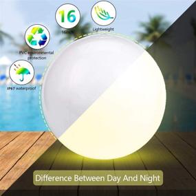 img 3 attached to 🏖️ Inflatable LED Light-up Beach Ball - 16 Inch, 13 Vibrant Colors, 4 Modes - Remote Controlled or Hand Pump Activated - Ideal for Pool Games, Outdoor Parties, and Beach Decorations