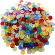 🎲 set of 500 yuanhe 3/4 inch bingo counting chips in assorted colors – transparent логотип