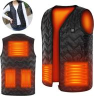 heated vest, men's/women's heated jacket - adjustable 🧥 3-speed temperature control, large size (power bank not included) логотип