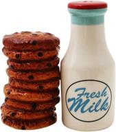 🥛 magnetic ceramic milk and cookies salt and pepper shakers for enthusiastic lovers logo