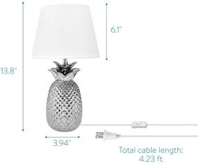 img 1 attached to Navaris Silver Pineapple Table Lamp - Mini Lamp 13