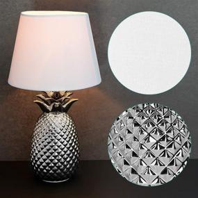 img 2 attached to Navaris Silver Pineapple Table Lamp - Mini Lamp 13