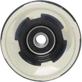 img 2 attached to 🛹 FREEDARE 60mm Skateboard Wheels with Bearings: Longboard Cruiser Street Wheels (Clear, Set of 4)