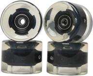 🛹 freedare 60mm skateboard wheels with bearings: longboard cruiser street wheels (clear, set of 4) logo